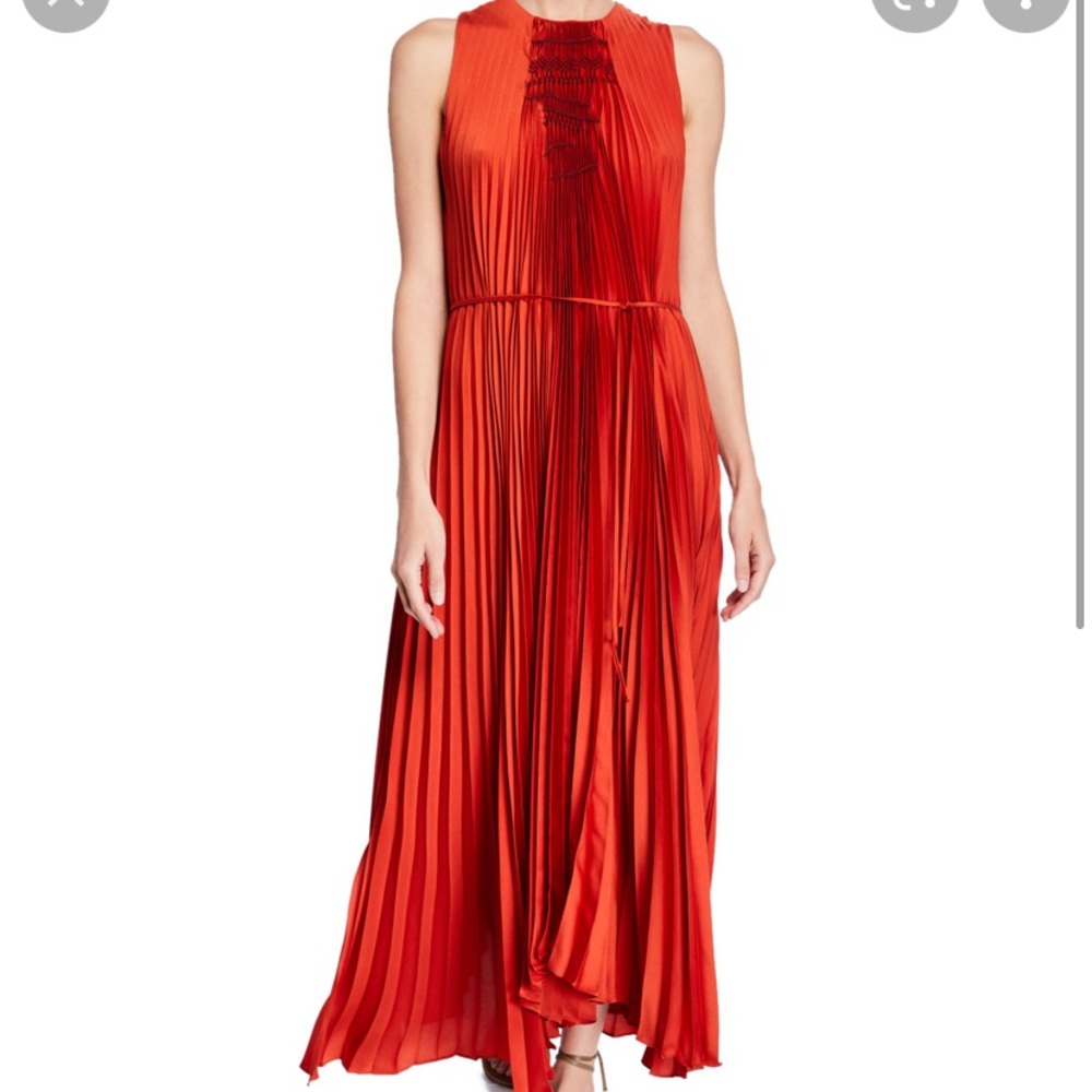 Vince pleated midi dress